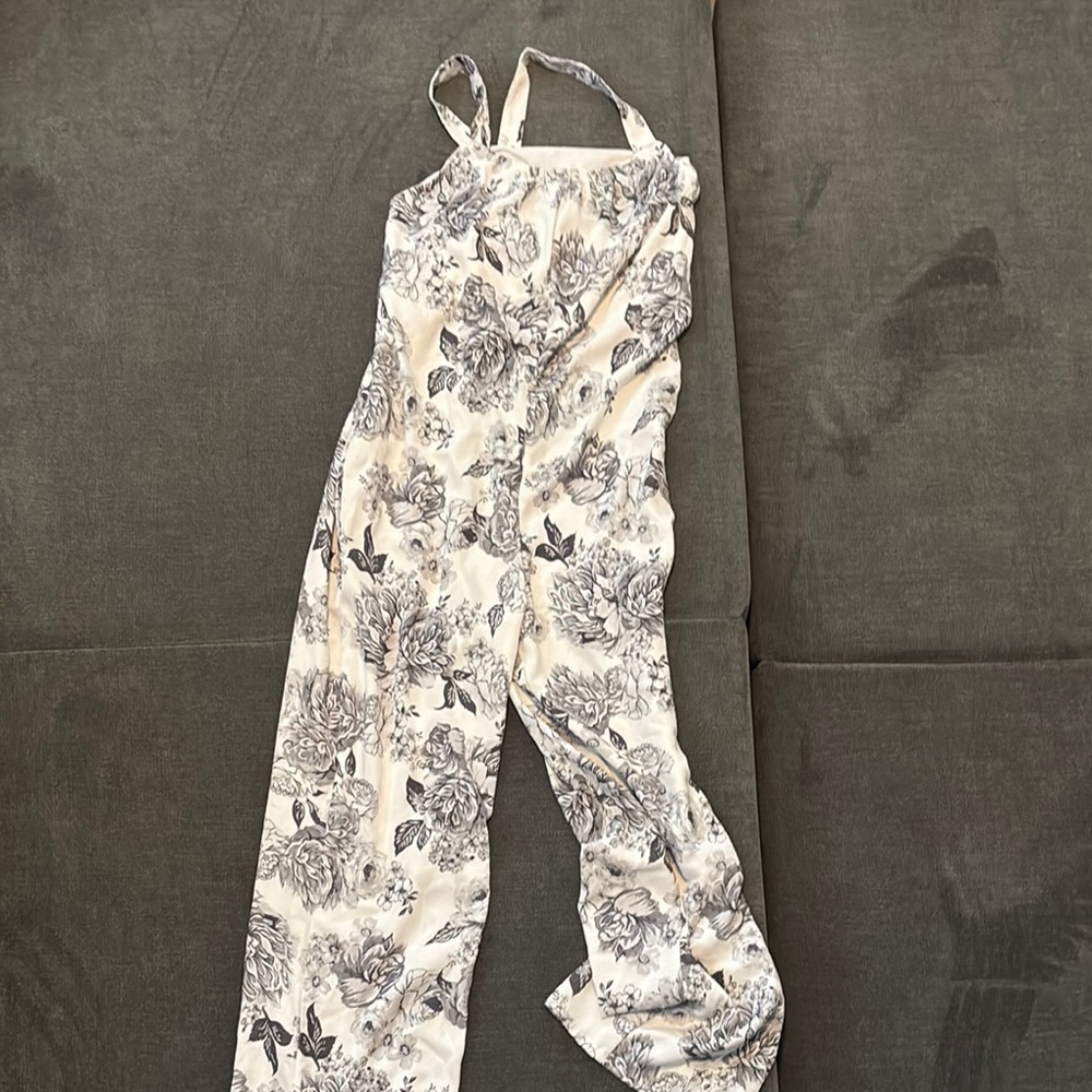 Floral Print Kids Bodysuit - Black and Cream